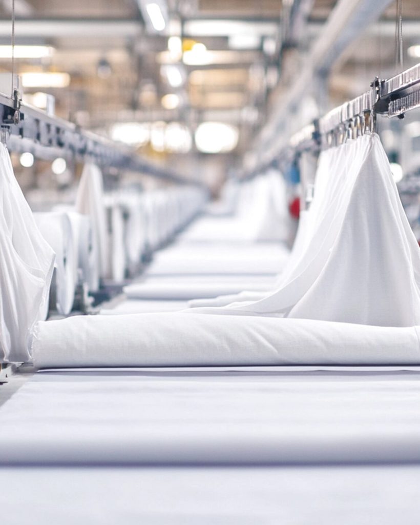Preparation of cloth at a garment factory